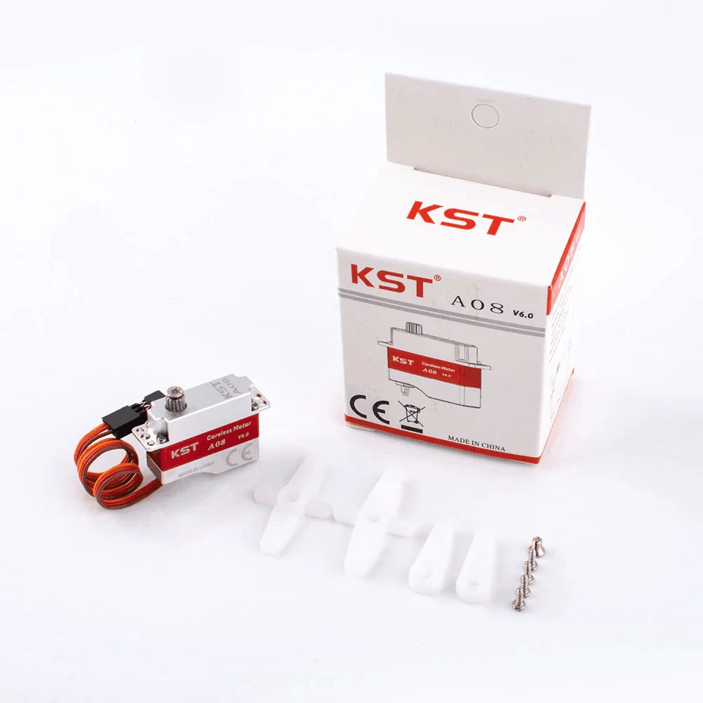 KST A08 V6.0 Coreless Metal Gear HV Micro Servo Higher Precision Hight Torque Programmable for RC Glider DLG F3K F5D UAV Drone