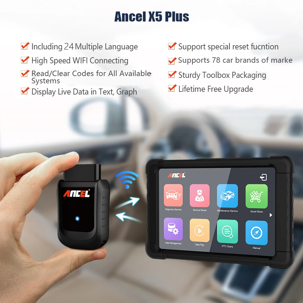 Wholesale 2024 автомобильный диагностический сканер с полной системой Obd 2  Ancel X5 OBD2 From m.alibaba.com