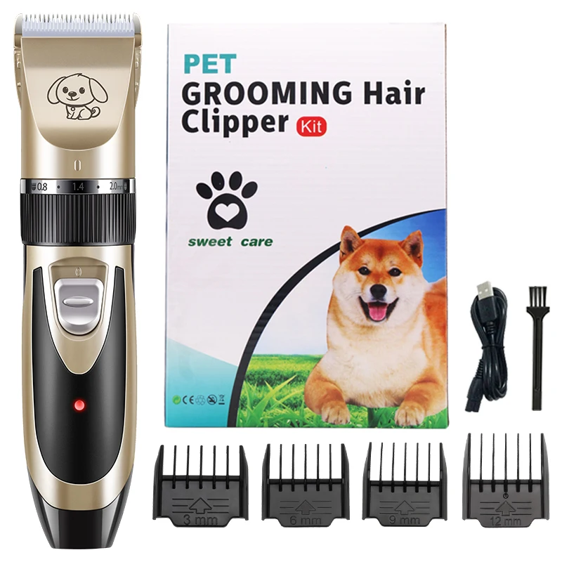 Dog Clippers,Low Noise Dog Clippers for Grooming Rechargeable Dog Trimmer Cordless Pet Grooming Tools Kit for Dogs Cats for Small Medium Dogs Cats and Other House Animals 