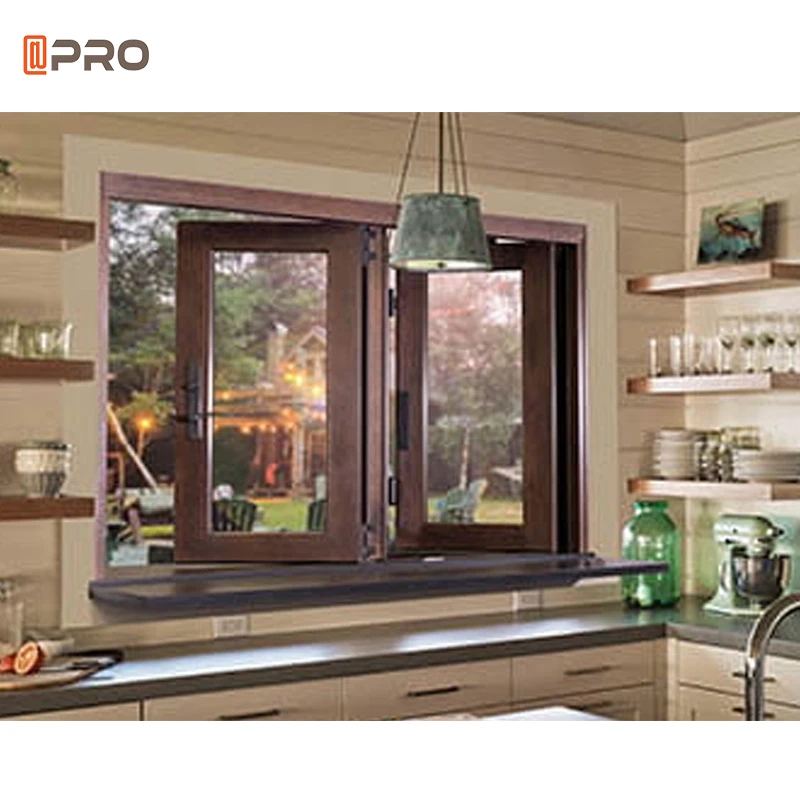 2024 APRO High Quality Sound Proof Aluminium Windows Bifold Glass Window Screens Bifold Aluminium Doors and windows
