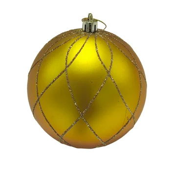 Shatterproof Plastic Glitter Ornament Hanging Balls Decor for Wedding/Party/Christmas Tree