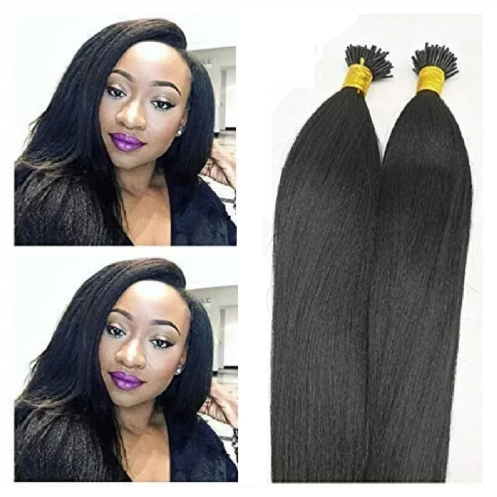 Extensions capelli umani i-tip brasiliani remy lisci_voghion.com