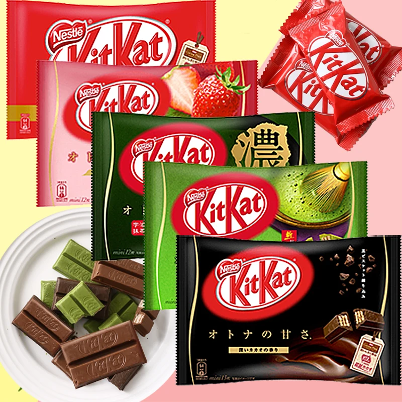 Japan KitKat Çilek Matcha Mini Çikolata Atıştırmalıkları