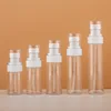 White lotion head clear bottle