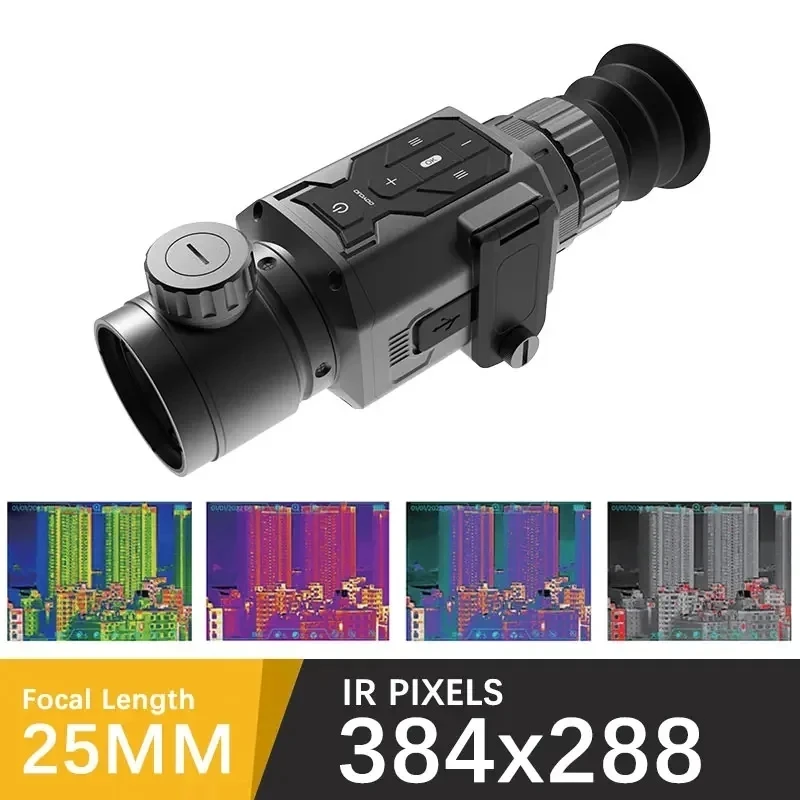 Monoculaire Thermique GTGUARD X350 – Vision Nocturne Chasse, 384x288 50Hz, 35mm