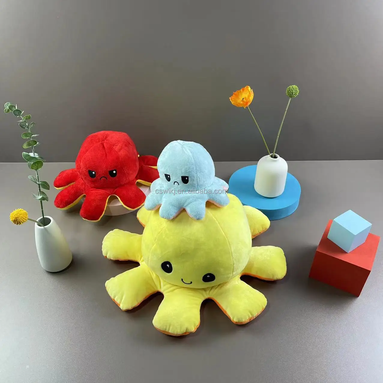 Creative 20cm Plush Animal Toy Octopus Flip Reversible Plush Octopus