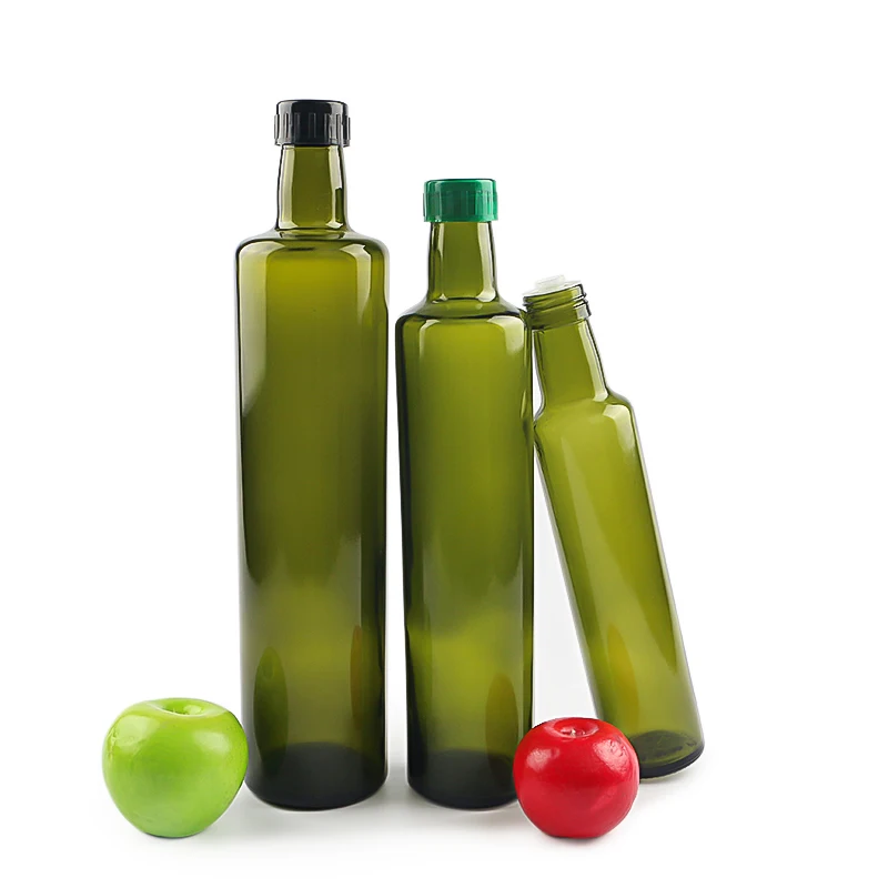 bouteilles en verre d'huile d'olive de 750ml 1000ml, aucun chapeau d'aluminium  de distributeur