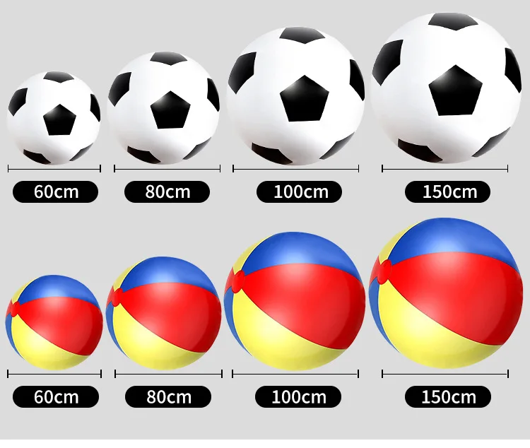Hot-selling Eco-friendly PVC Inflatable Giant Beach Ball 100cm/150cm/200cm Customizable preview 2