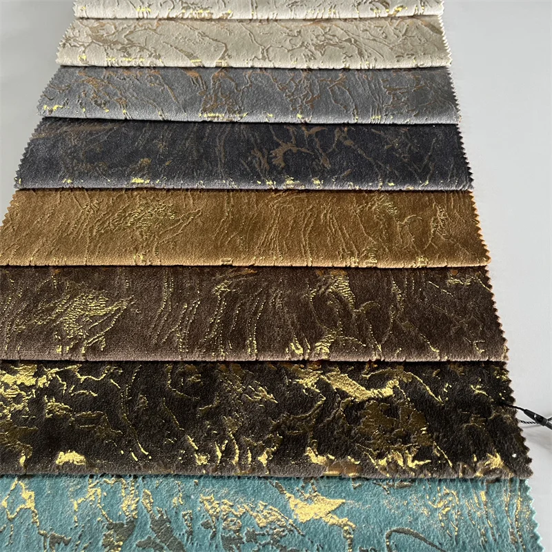 Classical Holland Velvet Glue Embossed 100% Polyester Knitted Fabric for Car Sofa Cushion & Furniture for Curtains & Accessories