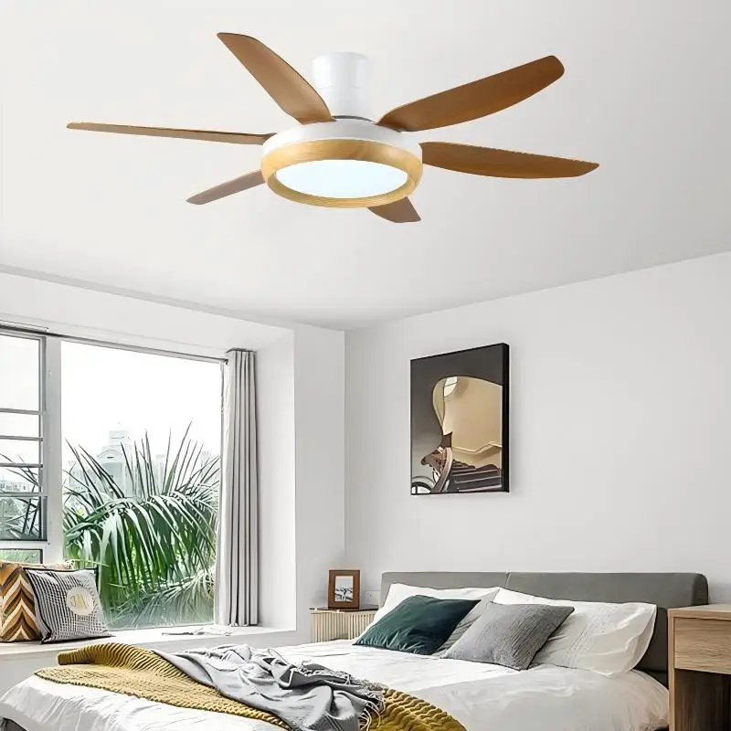 product factory direct ceiling fans with lights and remote modern ceiling fan for bedroom living room 6 speeds reversible quiet dc motor-7