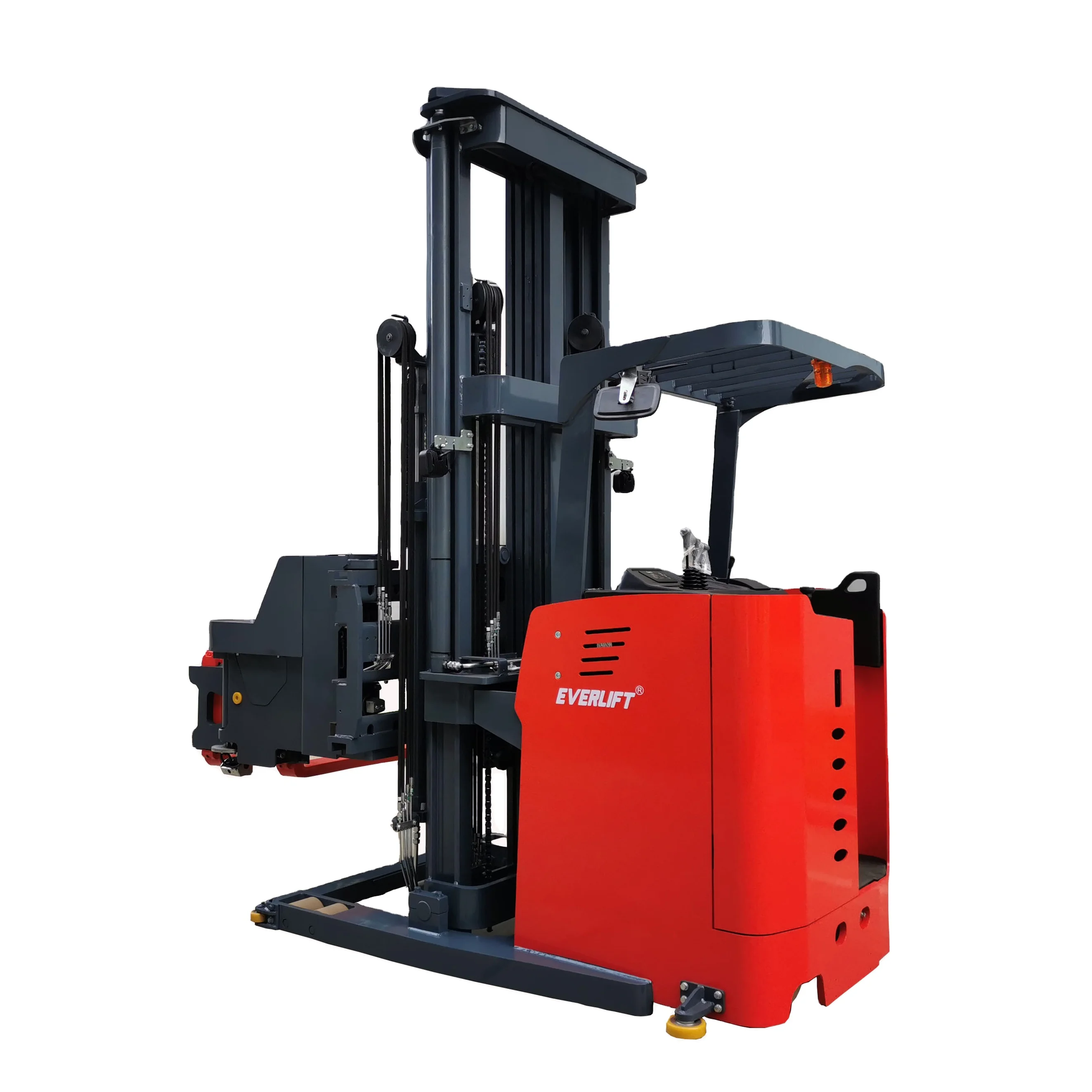 3-way Forklift Very Narrow Aisle Lifter Electric Stacker High Lifting Reach Truck for Warehousing Electric Stacker Forklift