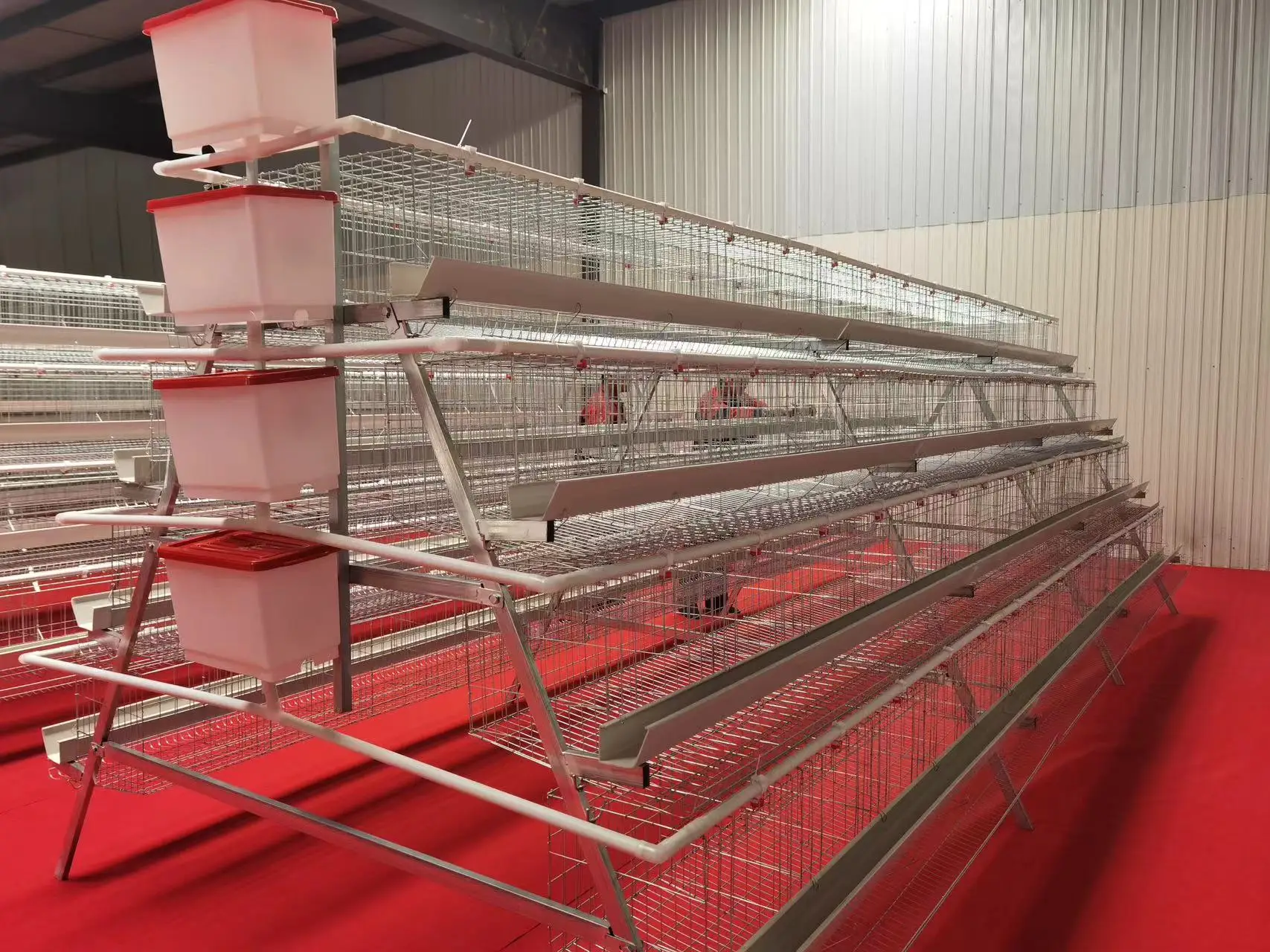 Galvanized Automatic Farming Equipment Type a Egg Laying Hens  Chicken Layer Battery Steel Cages