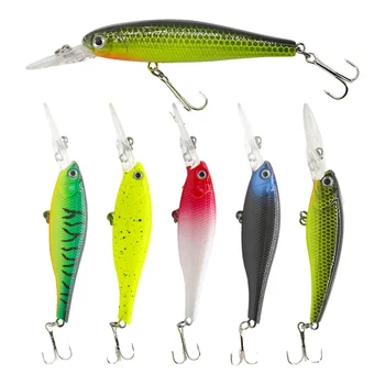 Lure Long Tongue Plate 6.5g Mini Minnow Hard Bait Plastic Fishing Bait Built-in Ring Bead Long Shot Submersible – Minnow – view 4