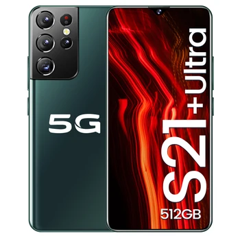 2022 Hot sell S21 Smartphone Android 16GB+512GB 7.3 inch Original unlock OLED Screen Dual SIM Mobile phones 5g
