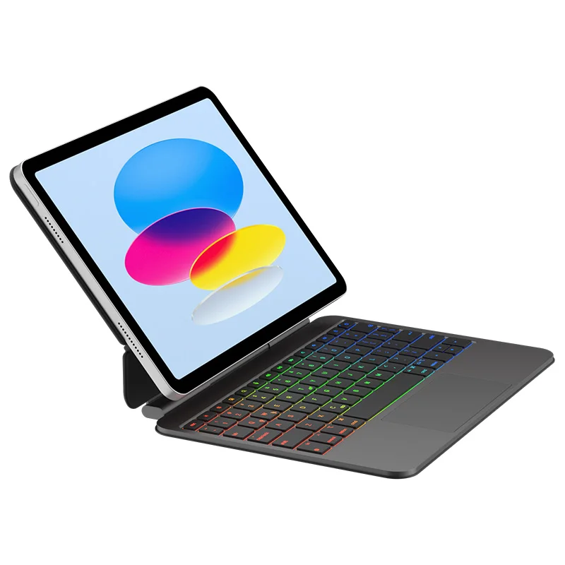 2026 New Arrival Magic Keyboard for iPad 11 Inch with 7-Color Backlight 3 Brightness Levels Full Touchpad Scissor Foot Keys Case