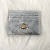 Silver crackle card holder