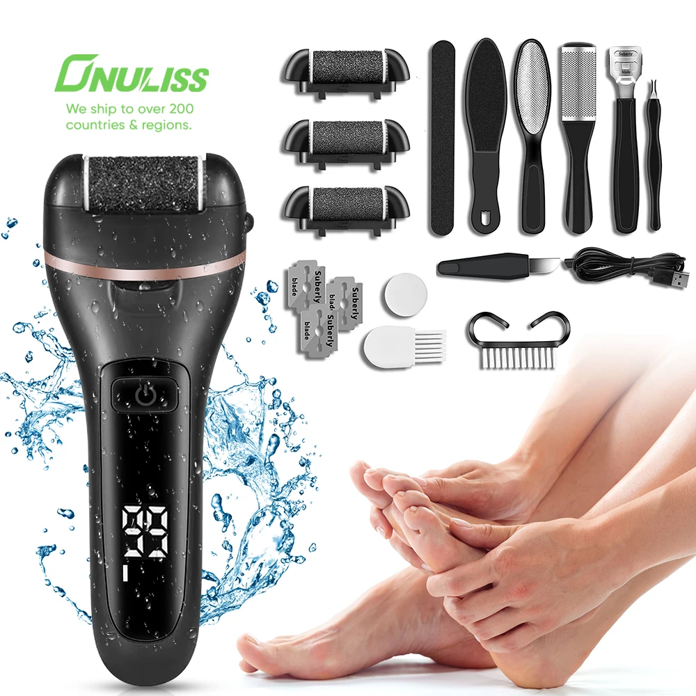 2022 New Electric Foot File Rechargeable Foot Scrubber Pedicure Kits