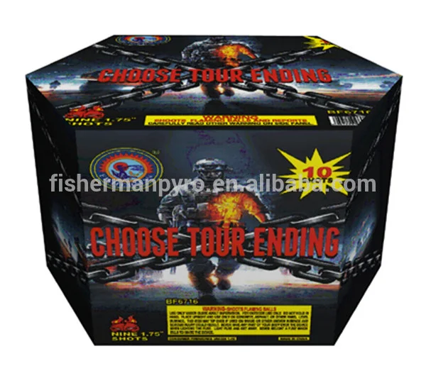 1.4g un0336 fireworks and fircrackers CHOOSE TOUR ENDING 10 Shots 500 gram Consumer Cake Fireworks for wholesale