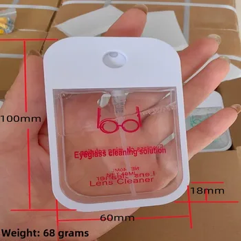 40ml High-Efficiency Square Pattern Glasses Cleaner Lens Cleaning Solution Agent for Mobile Phone Screen Care Silkscreen Printed