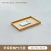 Natural bamboo-colored right-angled tray [33*22*2.6]