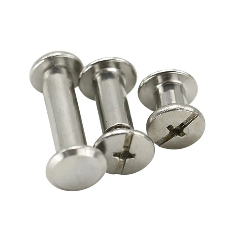 Fastener Product SS304 M4 M6 M8 Flat Stainless Steel Chicago Screw for Leather