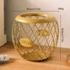 Golden storage basket