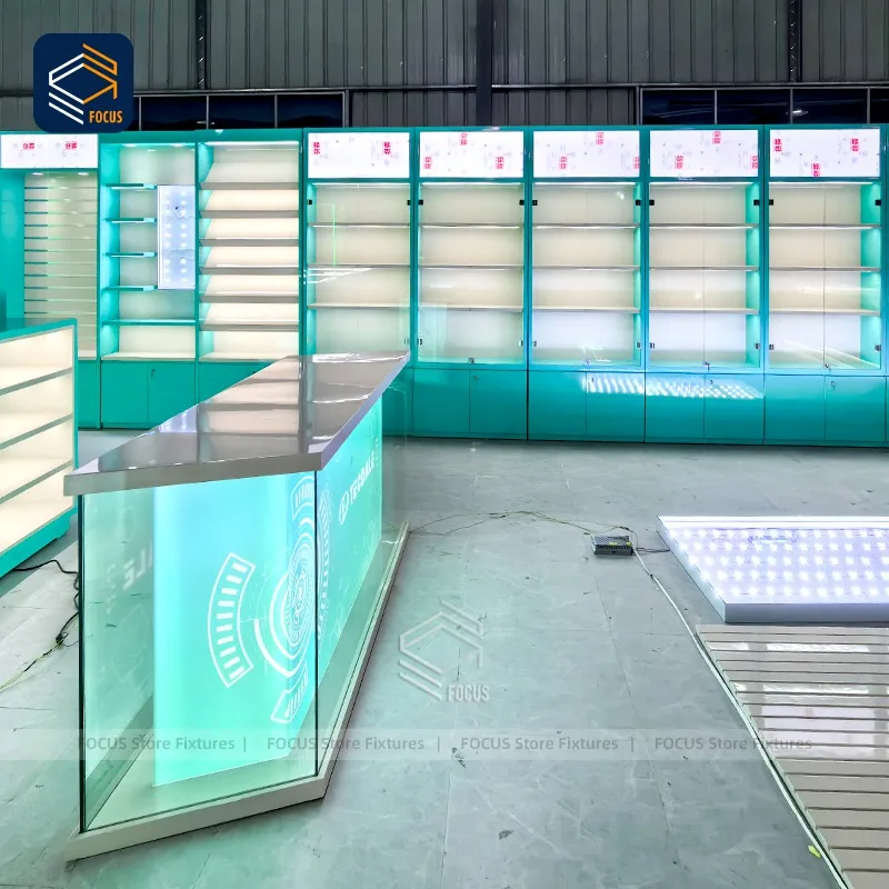Newest Cell Phone Store Fixture Display Cabinet Shop Interior Design for Mobile Phone Accessories
