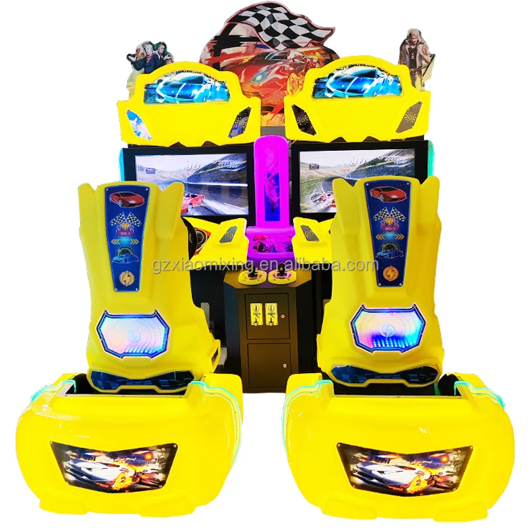 2-Player Electric Ride Car Simulator Coin-Operated Video Racing Arcade Machine Kids' Amusement Game Centers Made Durable Metal