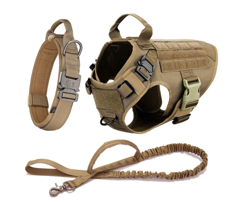 Tactical Adjustable Large Pet Harness Vest Durable Dog Hunting Coat ...