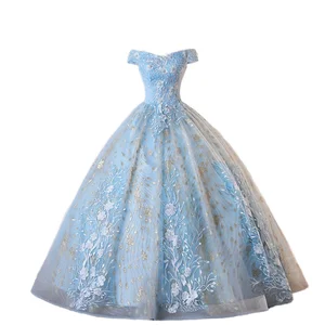 2026 Minthson Satin A-Line Quinceanera Dress Royal Blue with Gold Embroidery Floor-Length Ball Gown Boat Neck Wedding Dress Red