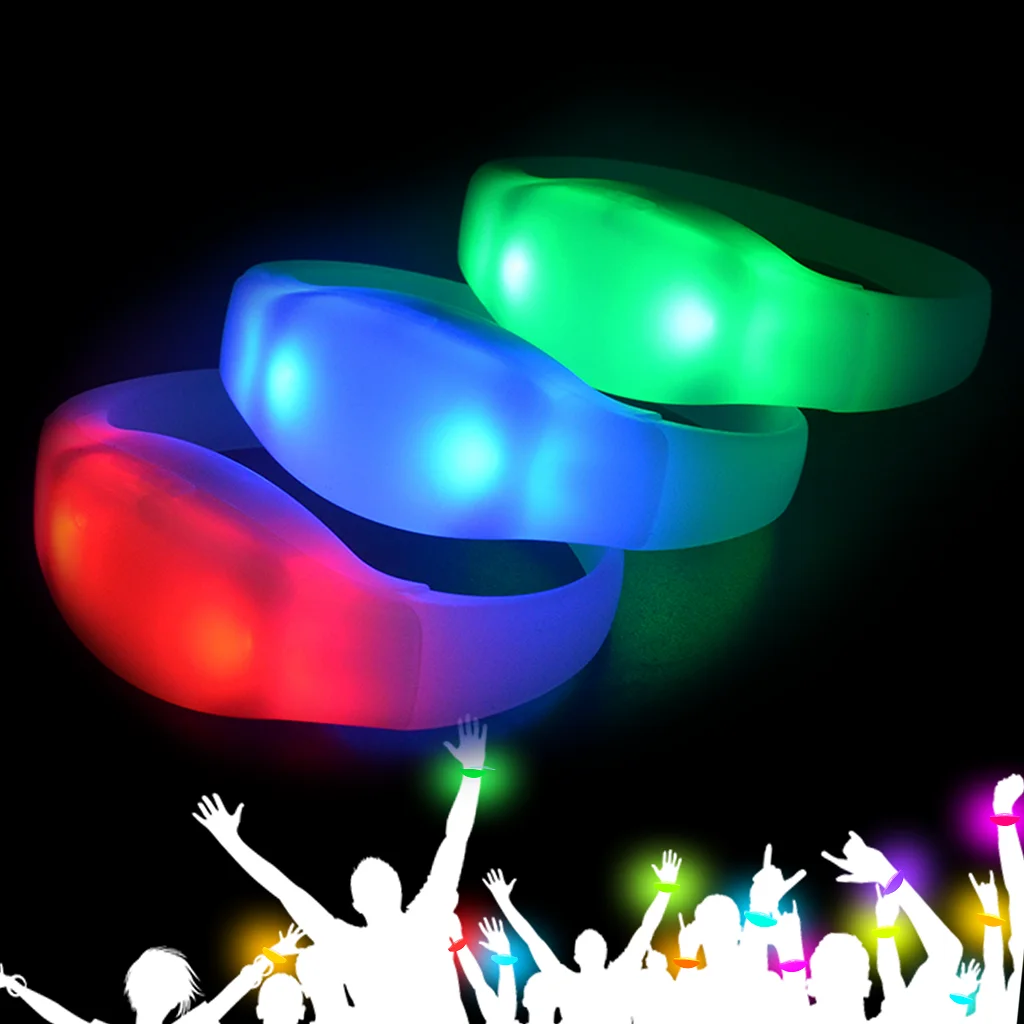 SUNJET TK LED Wristband XV Birthday Wedding Hot Seller Radio/DMX/Audio Controller LED Bracelet Glowing Pulsera LED