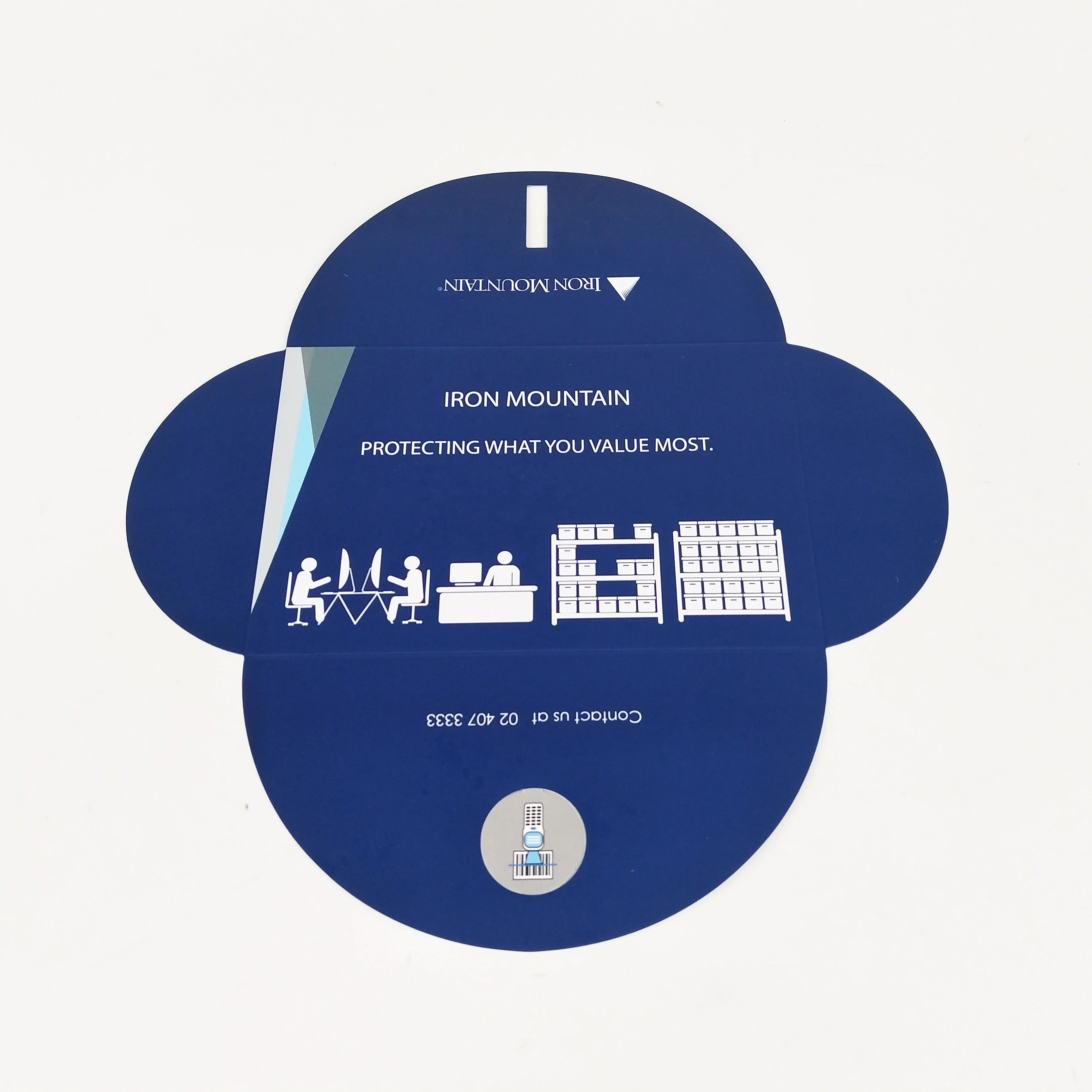 Креативный высококачественный синий бумажный конверт 350 г/м2 для подарочной карты