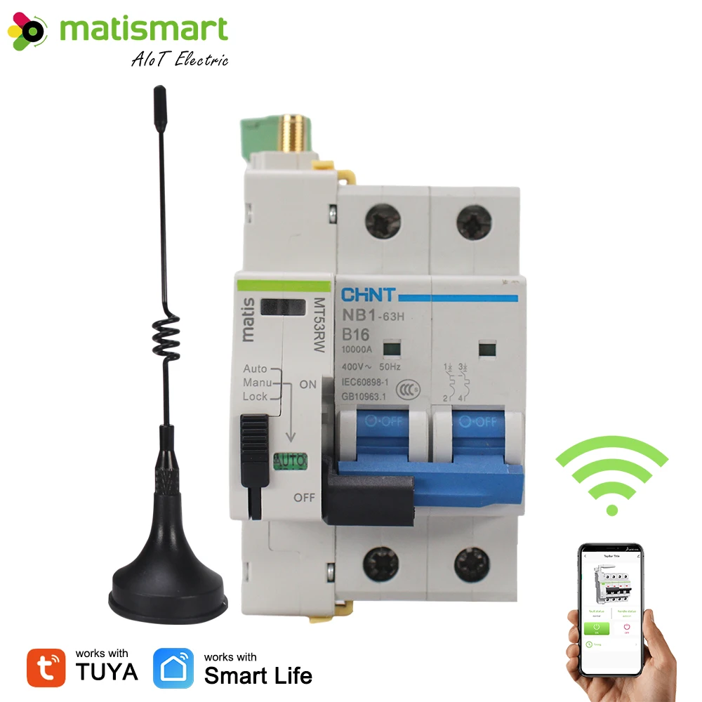 Wifi Ac Circuit Breaker Timer Remote Control 3 Phase Smart Recloser Circuit Breaker