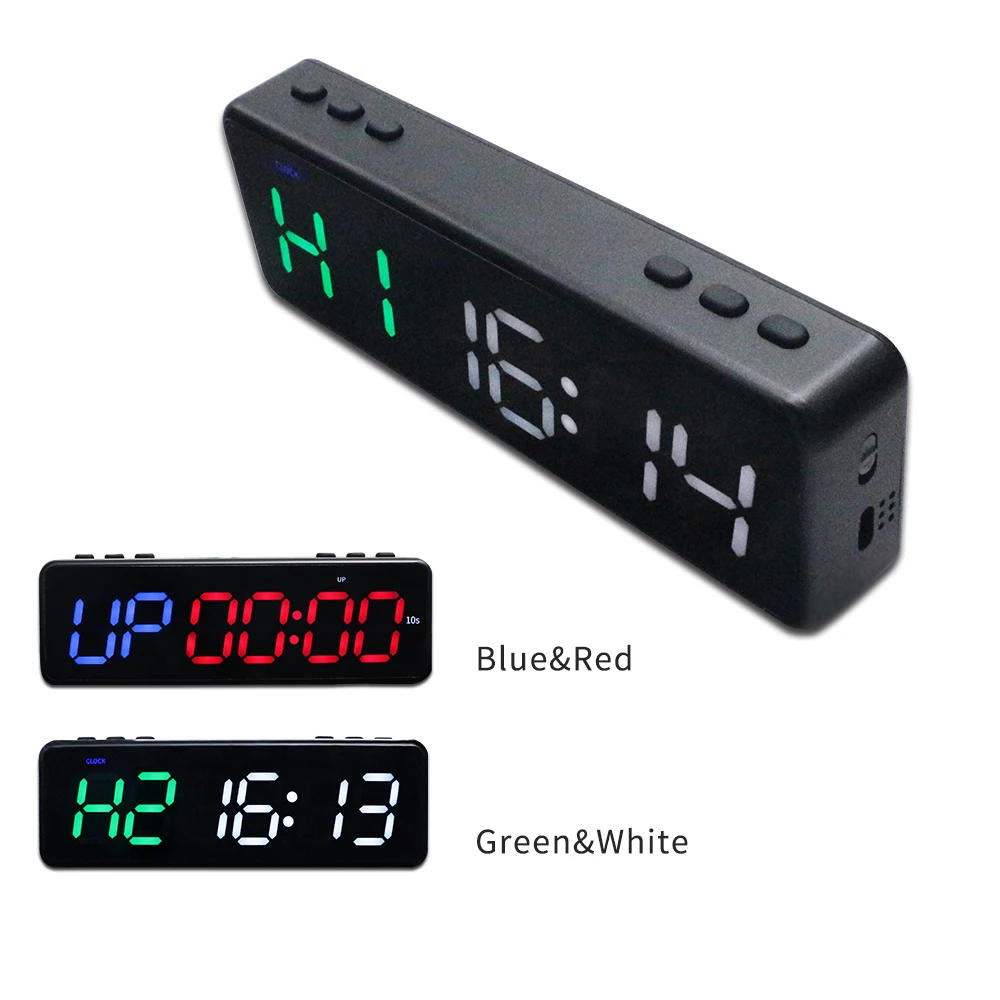 Portable Anytime Fitness Exercise Boxing Timer Digital Countdown Stopwatch Timer LED Display Sports Gym Training Interval Timer