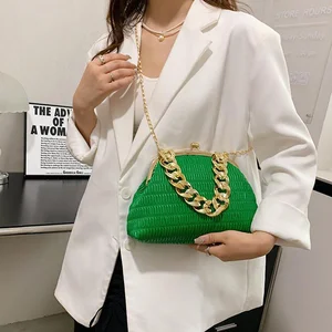Minissimi Ready to Ship Pu Fashion Mini Sling Tas Solid Color Purses High Quality Designer Chain Women Crossbody Bags