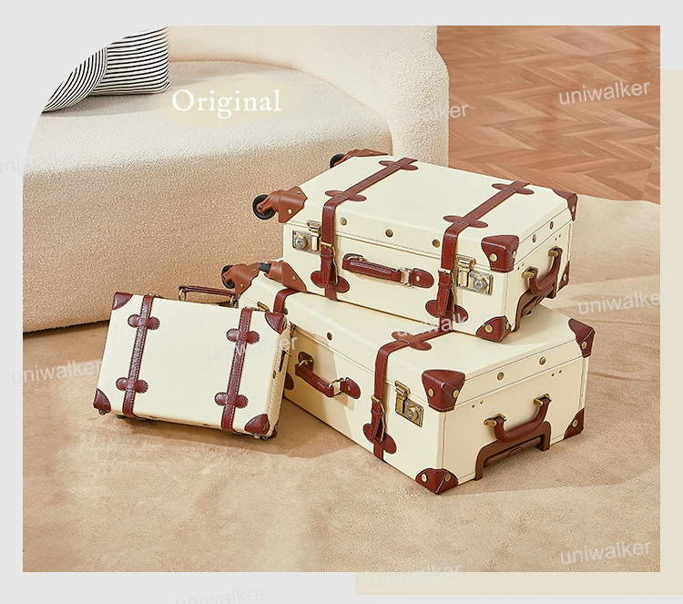 Uniwalker Factory Vintage Suitcase Set With Tsa Lock,Odm Oem Handmade ...