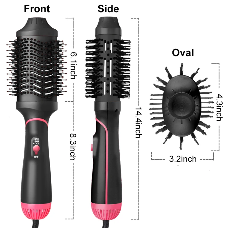 Professional 1000W 3-in-1 Hair Styler Top Selling Blow Dryer Brush Hair  Straightener Comb for Outdoor Household Use Plastic