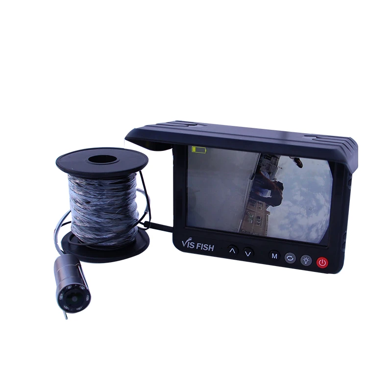 
China factory 720P 28m 5inch AHD monitor 220 degree wide angle 6pcs IR940 infrared ice fishing camera underwater 