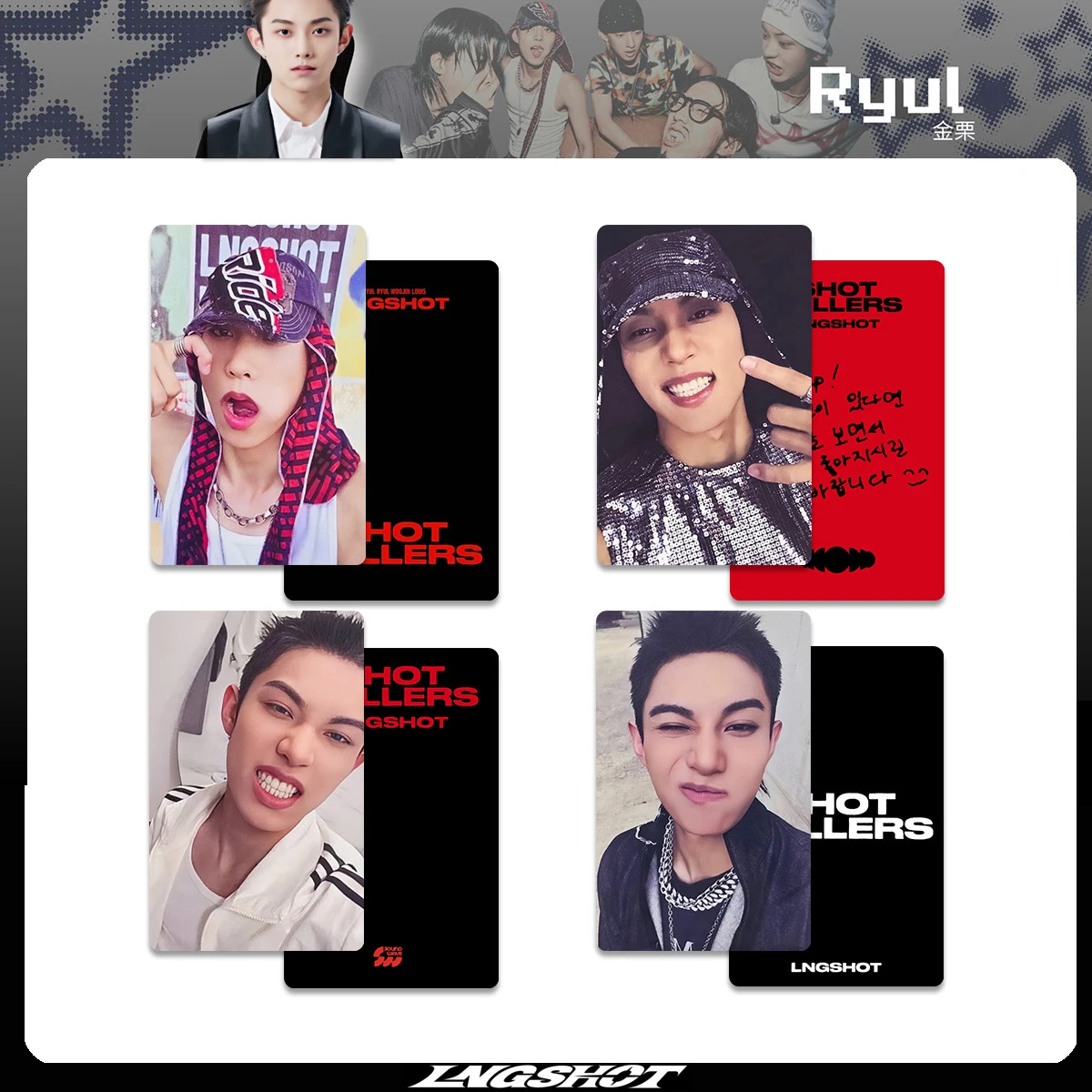 4Pcs/Set KPOP LNGSHOT SHOT CALLERS Album Personal Selfie