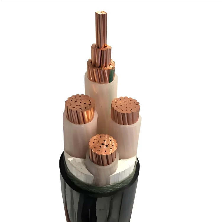 Koperen 4-Core Kabel 1.5/2.5/4/6/10/16/25/32/50/70mm2 Verknoopte Pe Geïsoleerde Pe Gehulde Stroomkabel Voor Stedelijke Gebouwen