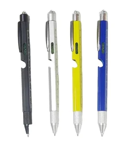 P4801 Custom Ballpoint Pen 8-in-1 Novelty Metal Ballpoint Pen with Bottle Opener Laser Banknote test Custom Ballpen