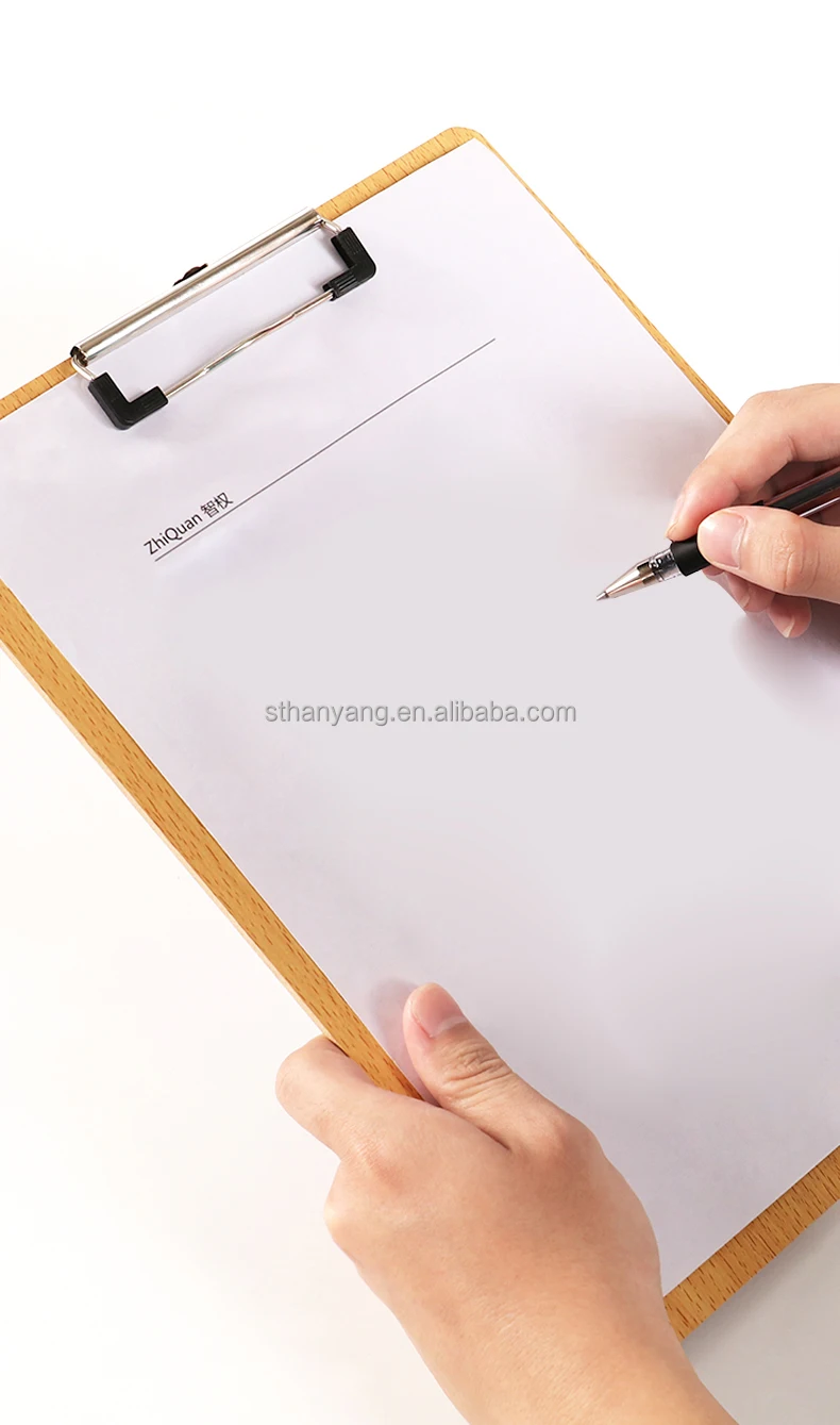 Folders Custom Logo Sturdy A4 A5 Brown Color Mdf Clipboard With Hanging