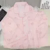 Set tre pezzi in cotone nuvola a pois rosa kt