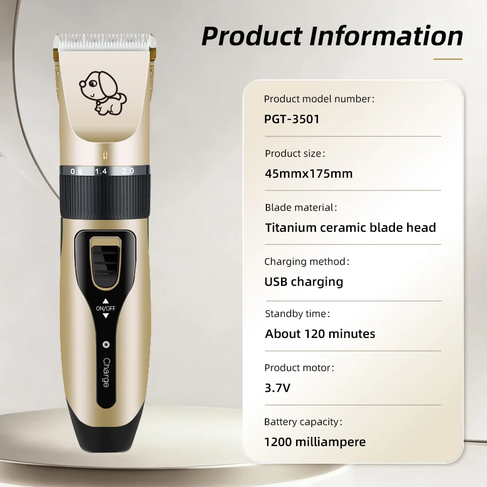 Wholesale Eco-Friendly Plastic Dog Shaver Clippers Low Noise Rechargea - product detail 2