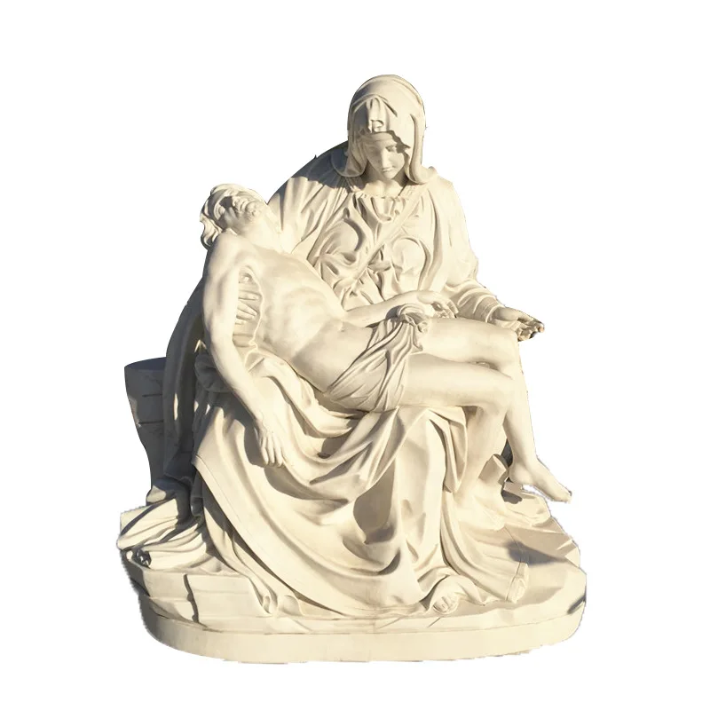 Modern White Marble Christ Statue for Church Custom-Size Jesus Sculpture in Stone Jesus Christ Statue Design