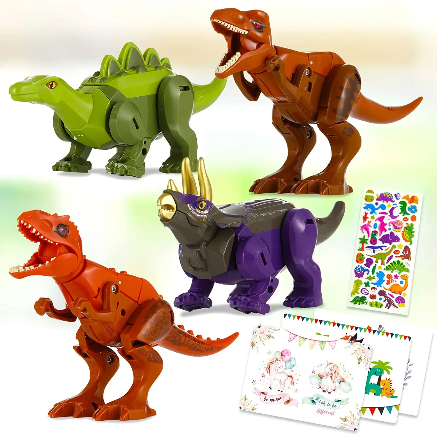 Paquete De 4 Figuras De Acción De Dinosaurios,Tiranosaurio  T-rex,Triceratops Y Stegosaurus,Robot Transformable,Juguetes - Buy Robot  Juguetes,Dinosaurio Juguetes Regalos Para Los Niños,Dinosaurio Robot  Juguetes Product on 