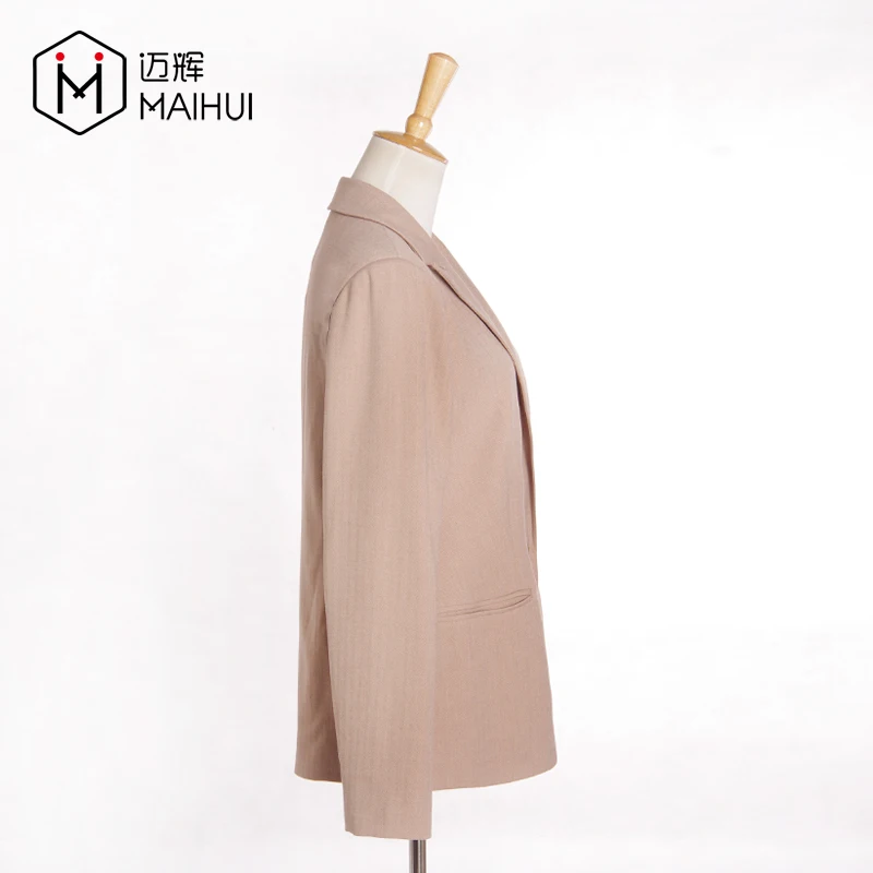 Новое поступление, Женский дизайнерский Блейзер, Розовый Пиджак из хлопка и льна, костюм