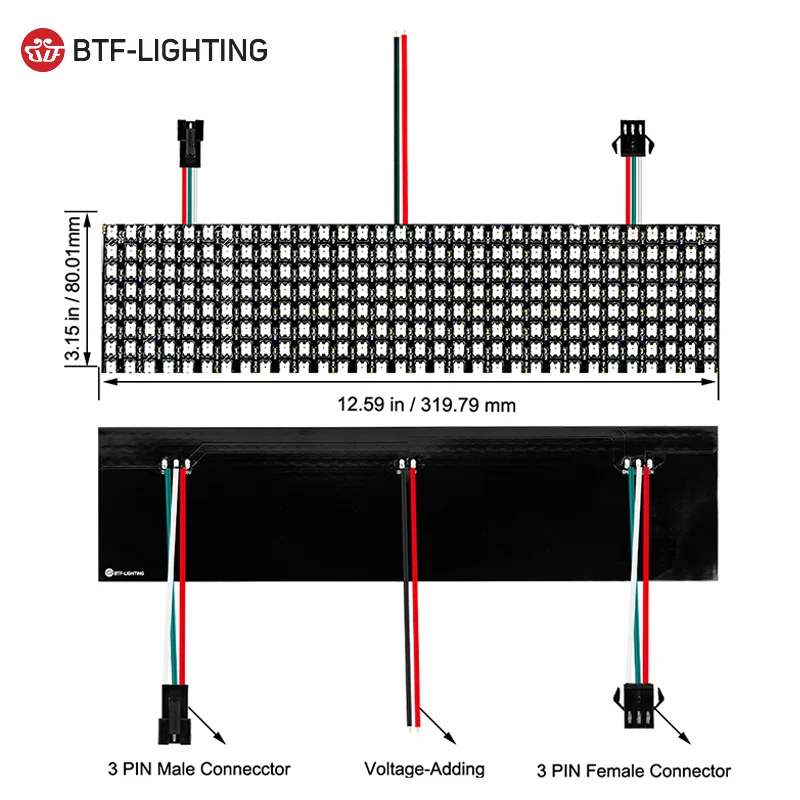 DC5V WS2812B 8x8 16x16 8x32 Программируемый светодиод RGB полноцветный цифровой индивидуально адресуемый светодиодный матричный дисплей