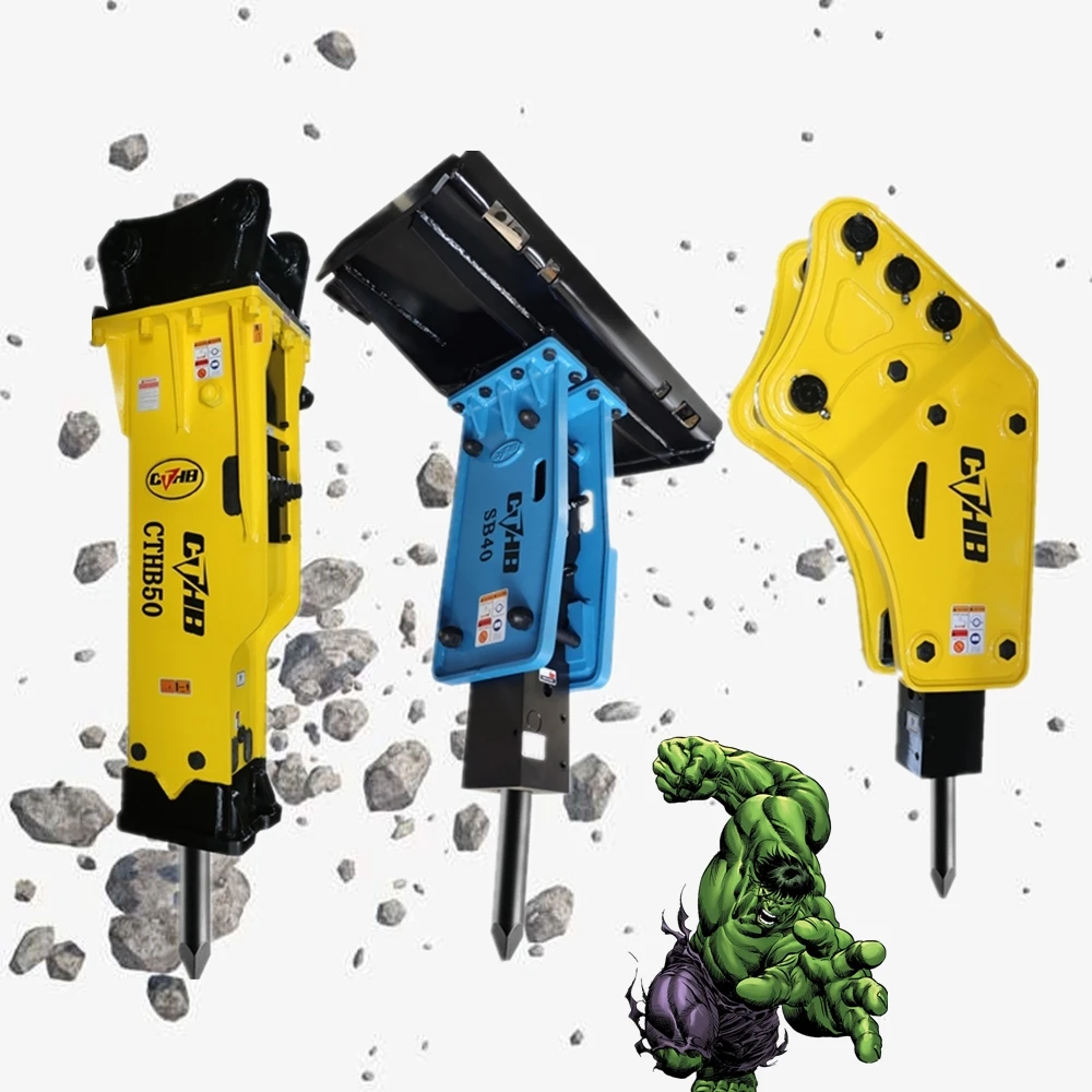 SB30 53mm Chisel Diameter Top Open Type Hydraulic Rock Breaker Excavator Attachment for Construction Machinery Parts