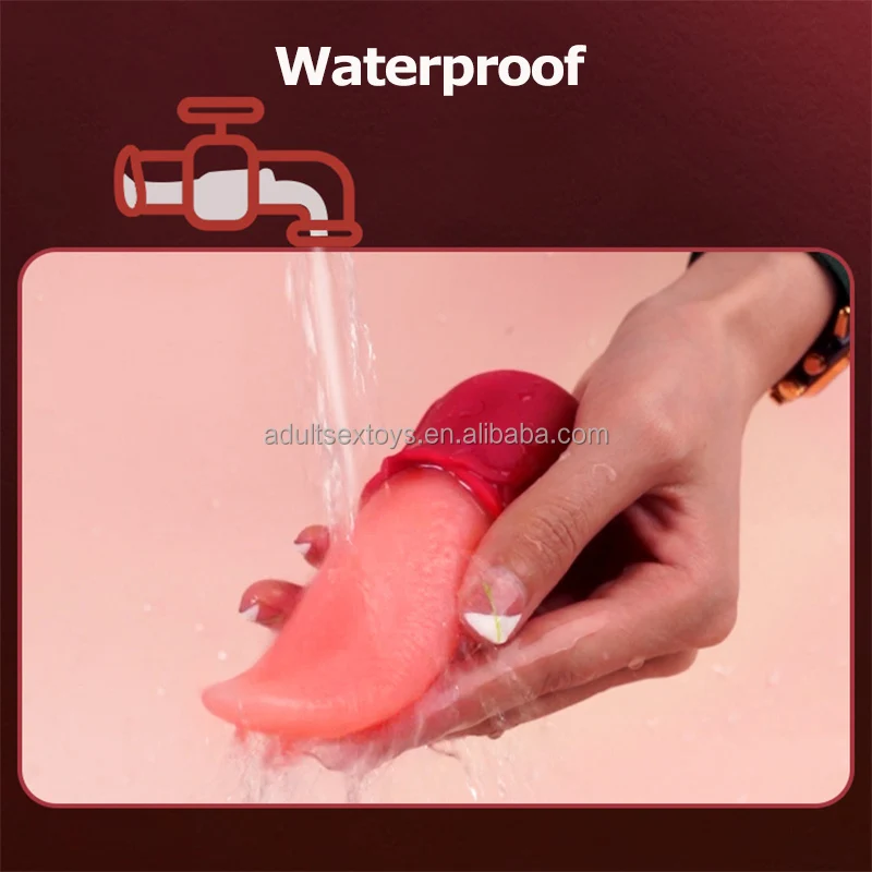 Original Tongue Licking Rose Vibrator for Women Clit Nipple Stimulator  Massager Rose Toys Vibrator